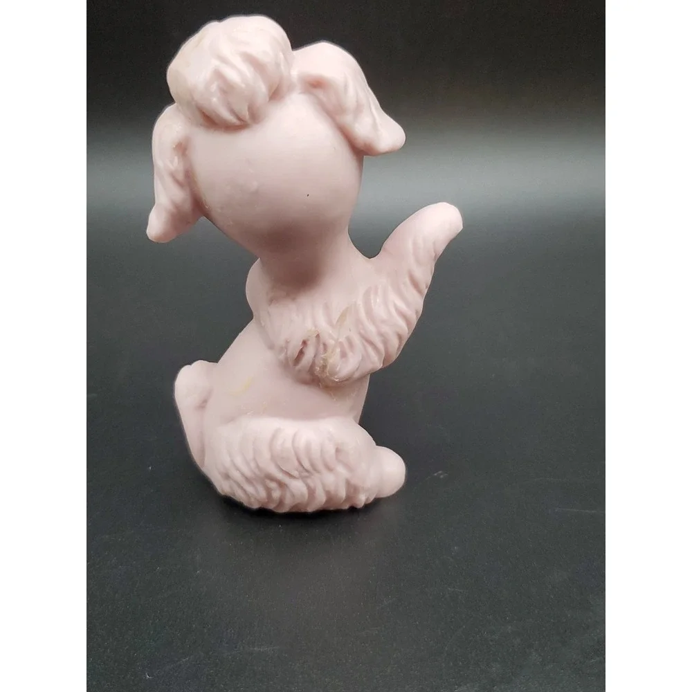 1960s Vintage Kelvin Ceramic Poodle Figurine with Blue Eyes